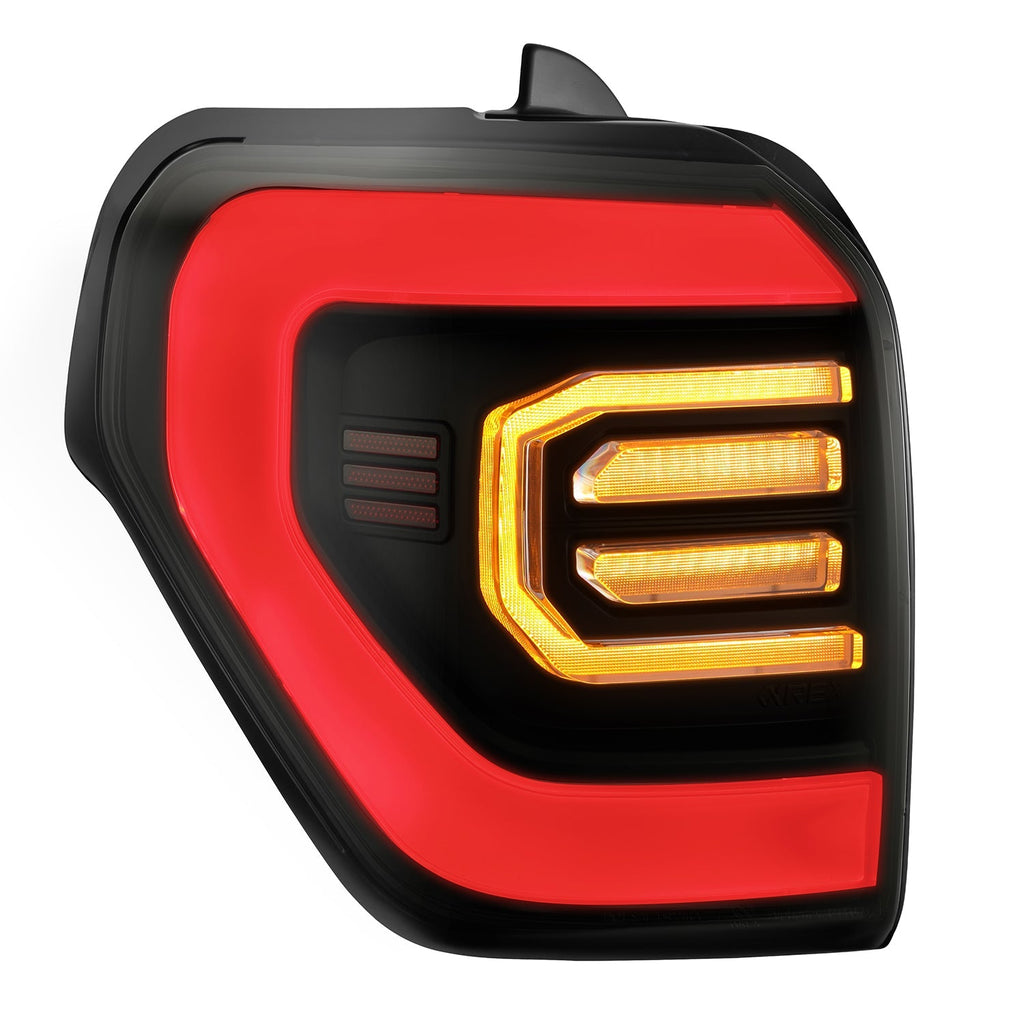 AlphaRex 10-24 Toyota 4Runner NOVA-Series Prismatic LED Tail Lights Black Smoke