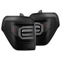 AlphaRex 10-24 Toyota 4Runner TOPO-ETCH NOVA-Series Prismatic LED Tail Lights Black Clear