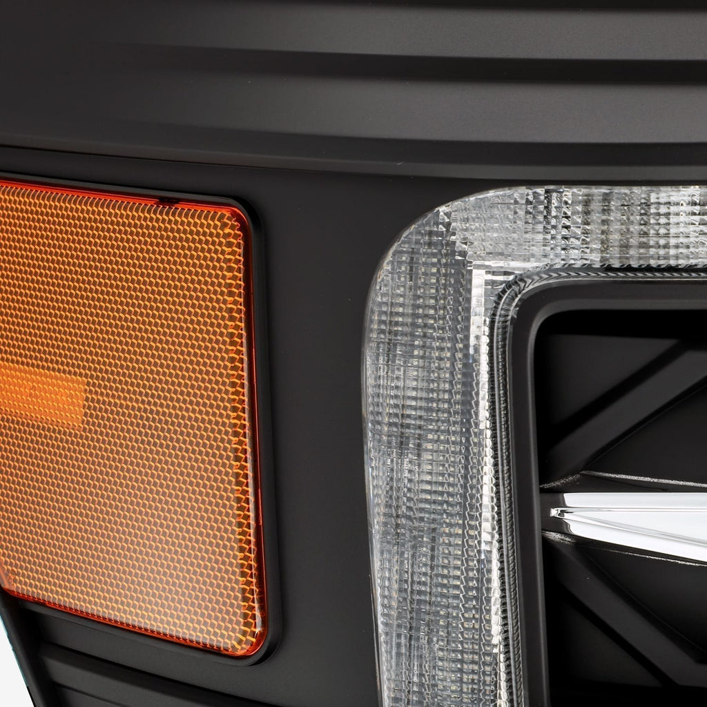 AlphaRex 11-16 Ford Super Duty LUXX-Series LED Projector Headlights Black