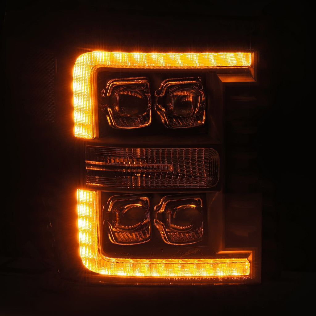 AlphaRex 11-16 Ford Super Duty NOVA-Series LED Projector Headlights Alpha-Black