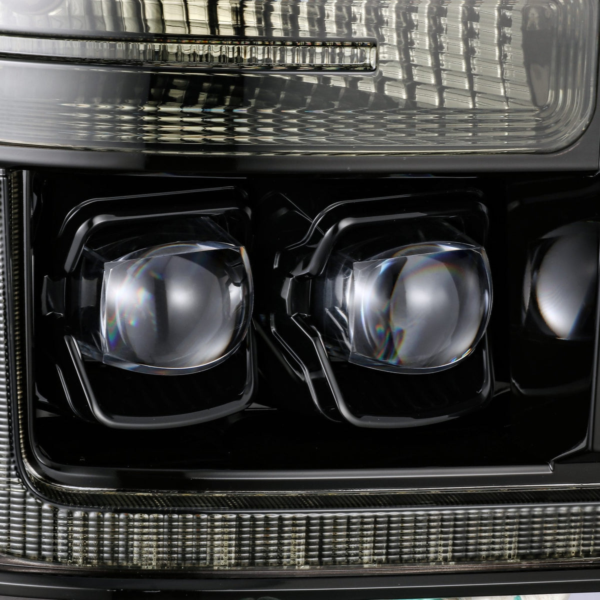 AlphaRex 11-16 Ford Super Duty NOVA-Series LED Projector Headlights Alpha-Black