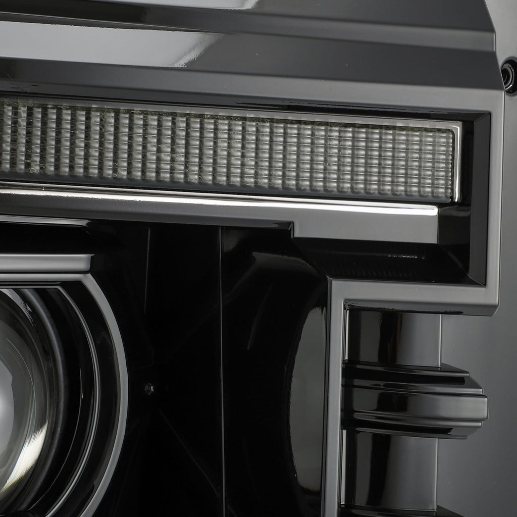 AlphaRex 11-16 Ford Super Duty PRO-Series Halogen Projector Headlights Alpha-Black
