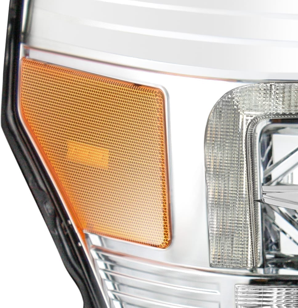 AlphaRex 11-16 Ford Super Duty PRO-Series Halogen Projector Headlights Chrome
