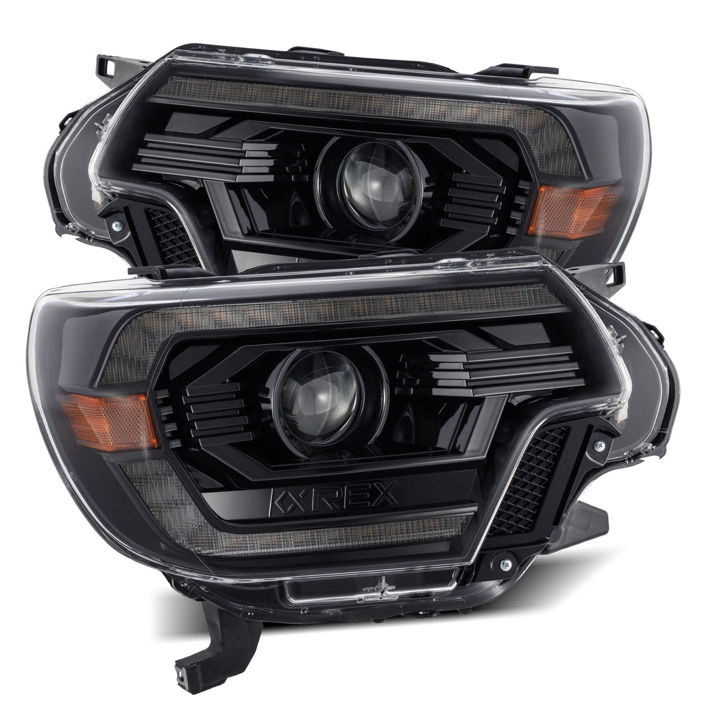 AlphaRex 12-15 Toyota Tacoma LUXX-Series LED Projector Headlights Alpha-Black