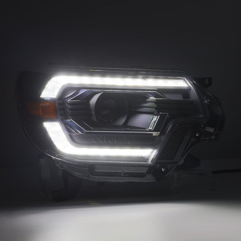 AlphaRex 12-15 Toyota Tacoma LUXX-Series LED Projector Headlights Black