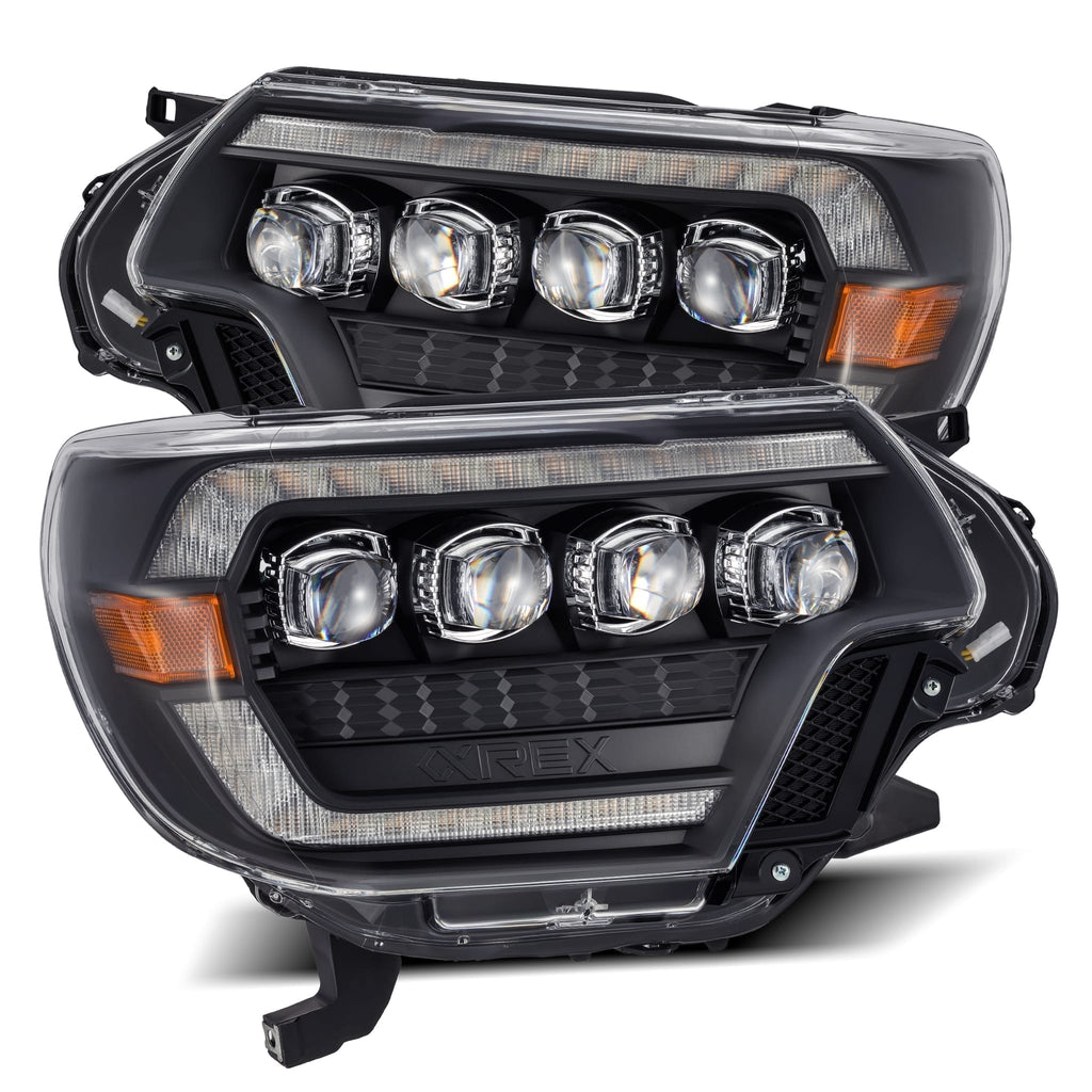 AlphaRex 12-15 Toyota Tacoma NOVA-Series LED Projector Headlights Black