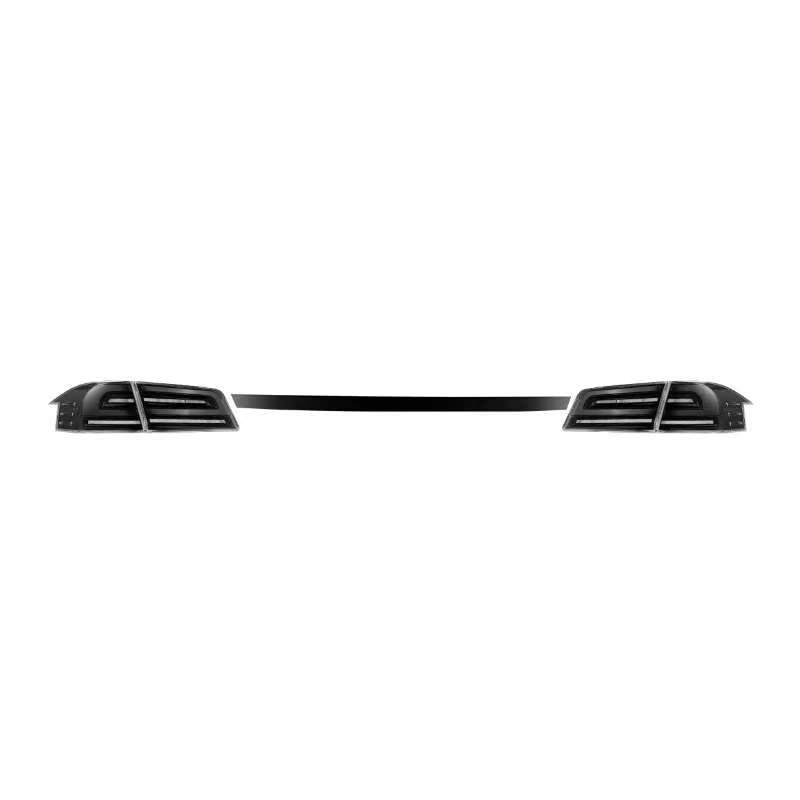 AlphaRex 12-21 Tesla Model S LUXX-Series LED Tail Lights Black Clear (With Black Trunk Center Piece Replacement)
