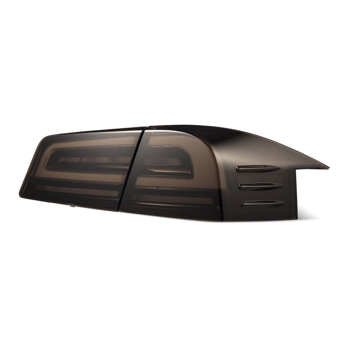 AlphaRex 12-21 Tesla Model S LUXX-Series LED Tail Lights Black Smoke (With Black Trunk Center Piece Replacement)