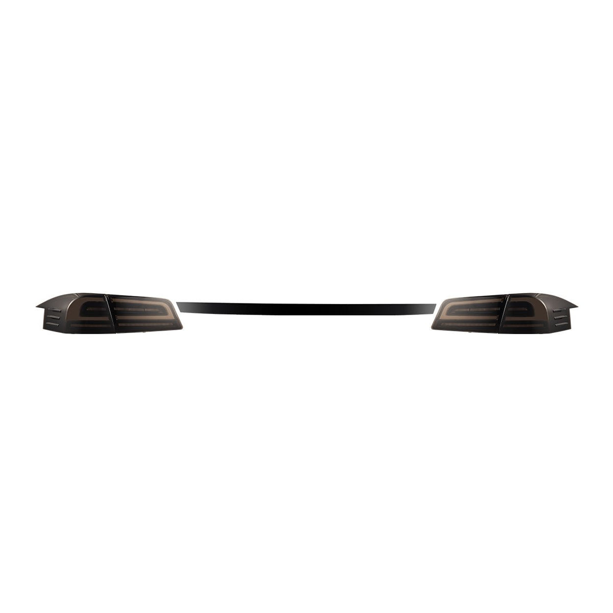 AlphaRex 12-21 Tesla Model S LUXX-Series LED Tail Lights Black Smoke (With Black Trunk Center Piece Replacement)