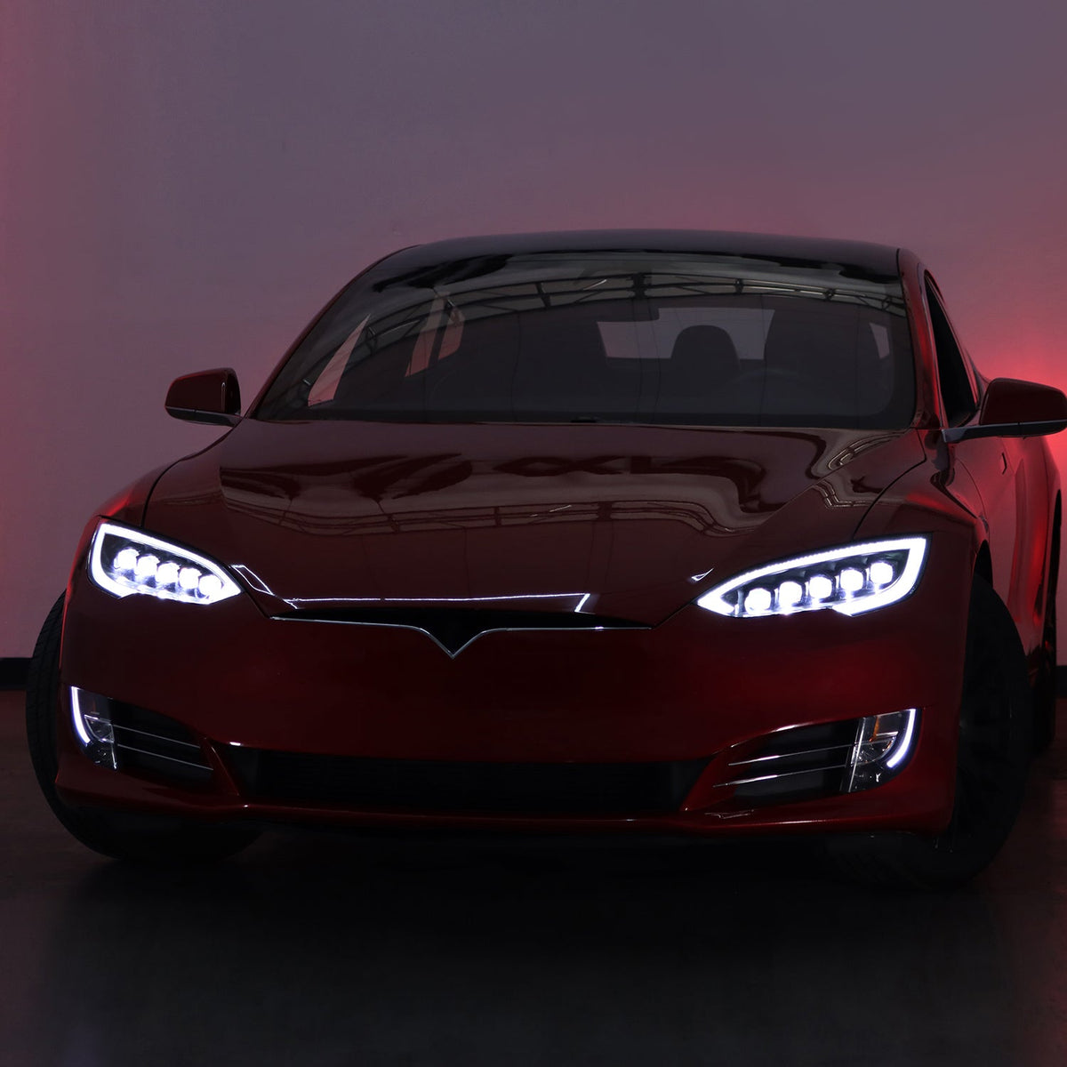 AlphaRex 12-21 Tesla Model S NOVA-Series LED Projector Headlights Black