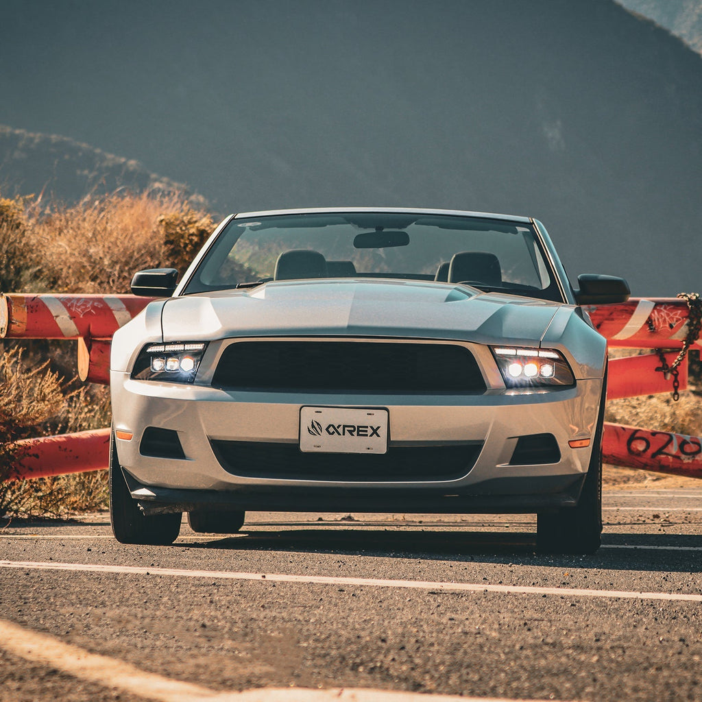 AlphaRex 13-14 Ford Mustang MK II NOVA-Series LED Projector Headlights Alpha-Black