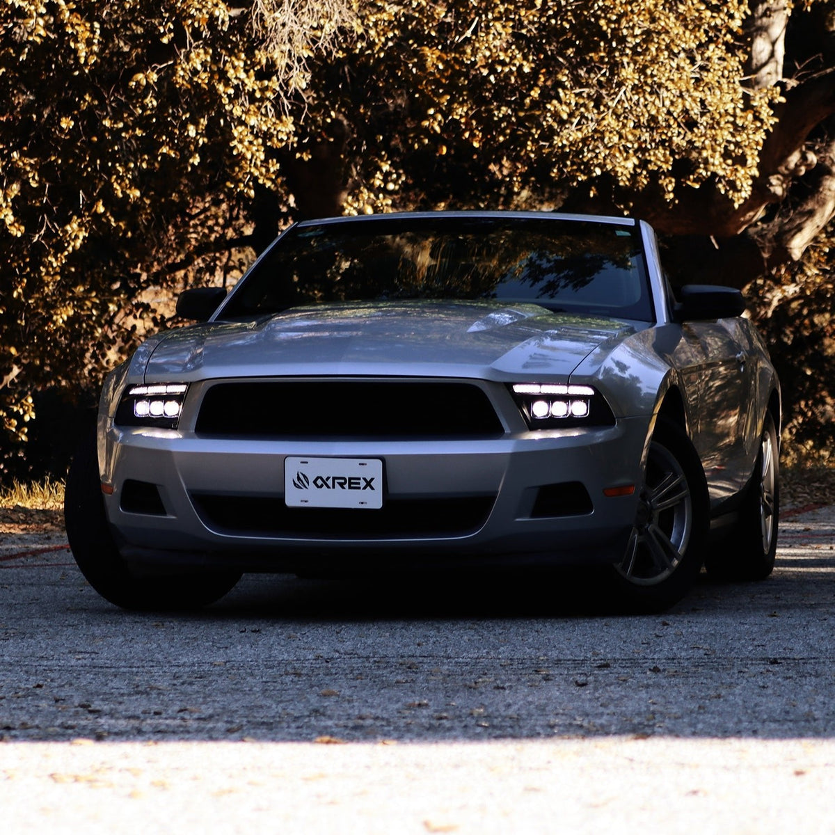 AlphaRex 13-14 Ford Mustang MK II NOVA-Series LED Projector Headlights Alpha-Black