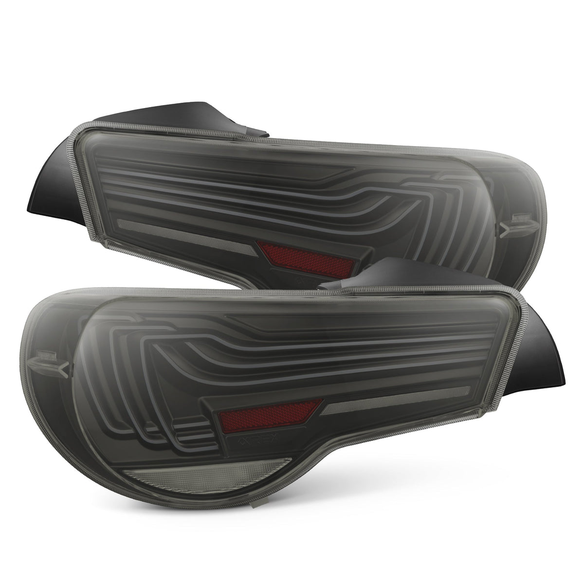 AlphaRex 13-16 Scion FR-S / 17-20 Toyota 86 / 13-20 Subaru BRZ CSL Laser Style LUXX-Series LED Tail Lights Black Smoke