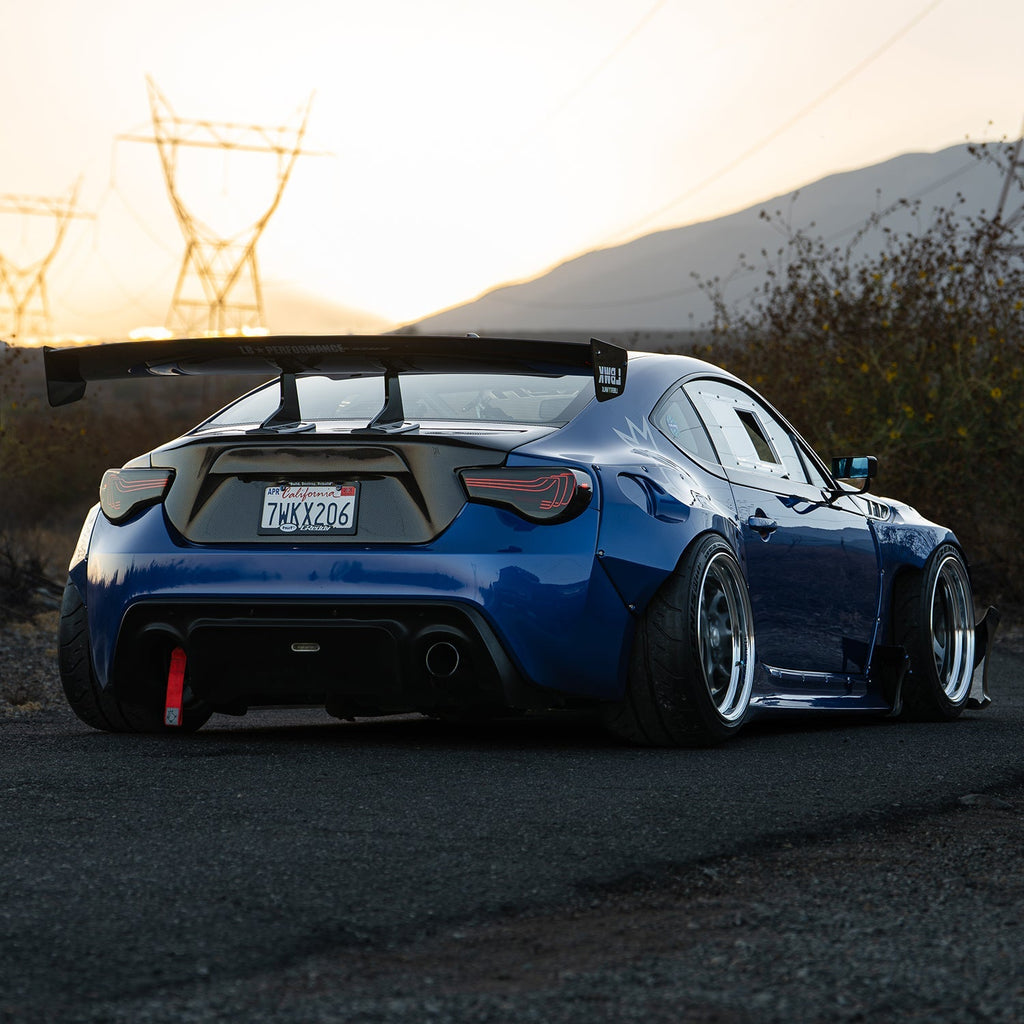 AlphaRex 13-16 Scion FR-S / 17-20 Toyota 86 / 13-20 Subaru BRZ CSL Laser Style LUXX-Series LED Tail Lights Vivid Red