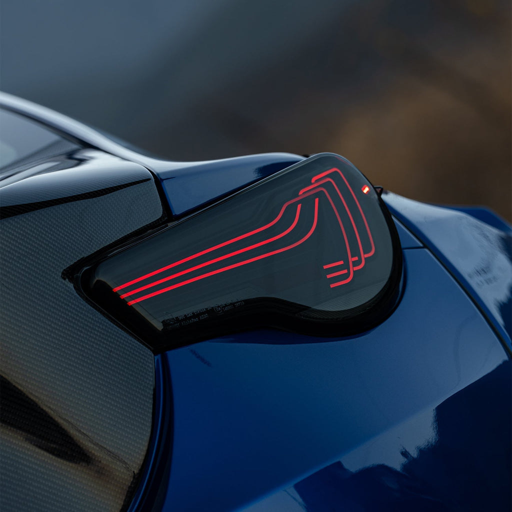AlphaRex 13-16 Scion FR-S / 17-20 Toyota 86 / 13-20 Subaru BRZ CSL Laser Style LUXX-Series LED Tail Lights Black Clear
