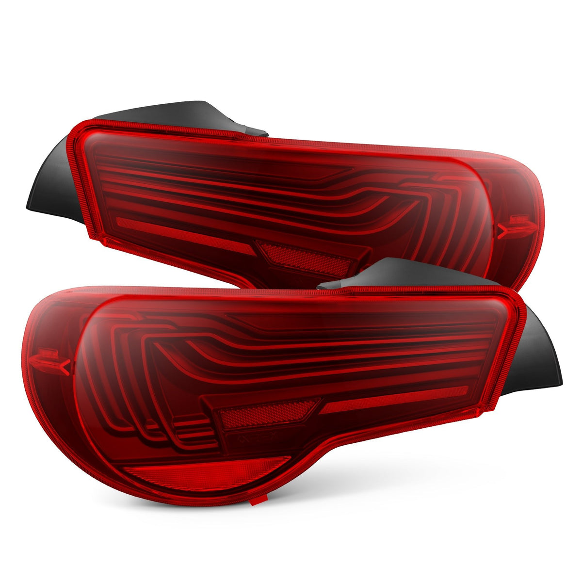 AlphaRex 13-16 Scion FR-S / 17-20 Toyota 86 / 13-20 Subaru BRZ CSL Laser Style LUXX-Series LED Tail Lights Vivid Red