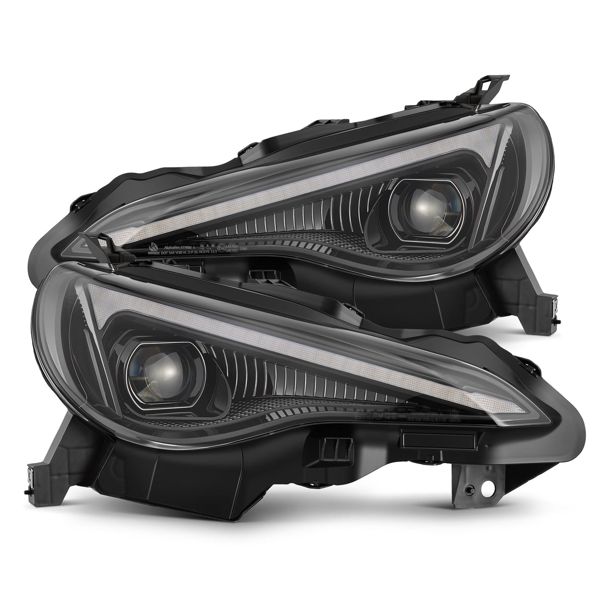 AlphaRex 13-16 Scion FR-S / 17-20 Toyota 86 / 13-20 Subaru BRZ LUXX-Series LED Projector Headlights Alpha-Black