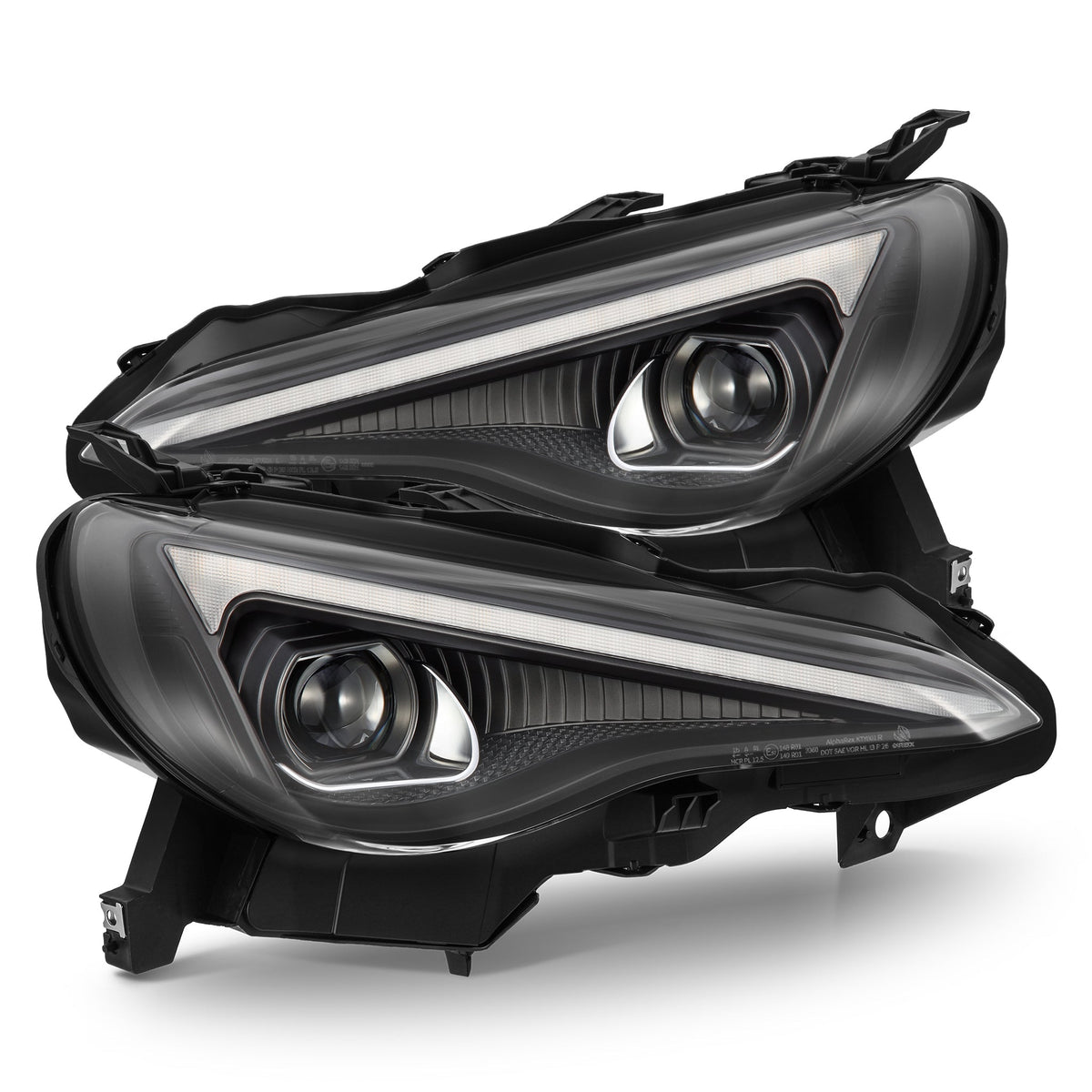 AlphaRex 13-16 Scion FR-S / 17-20 Toyota 86 / 13-20 Subaru BRZ LUXX-Series LED Projector Headlights Black
