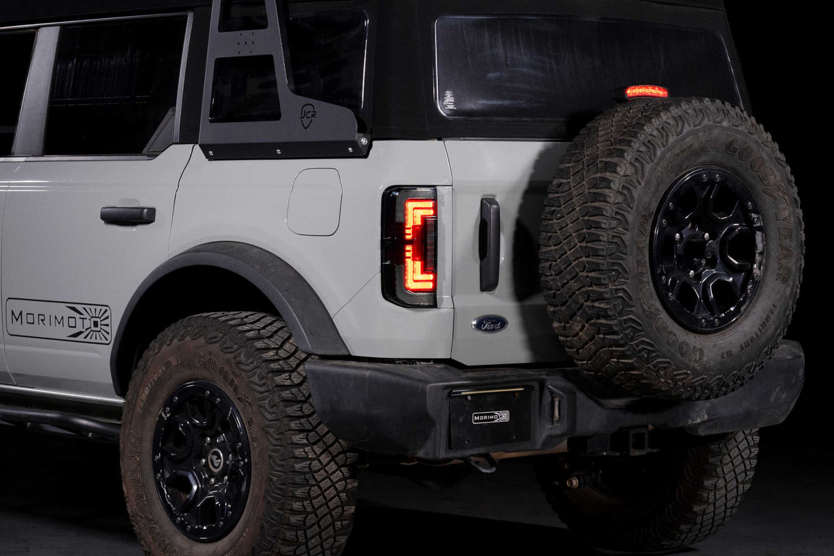 Morimoto 21-26 Ford Bronco XB LED Low Profile Tail Lights (Smoked)