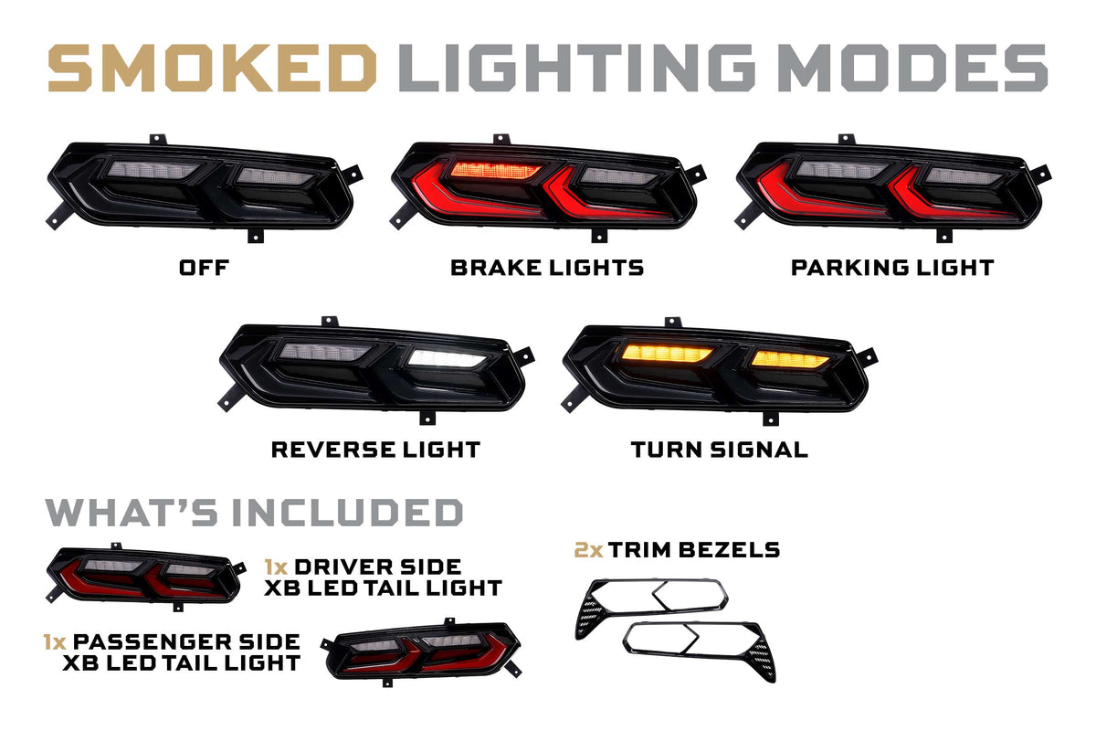 Morimoto 14-19 Chevrolet Corvette C7 XB LED Tail Lights (Smoked)