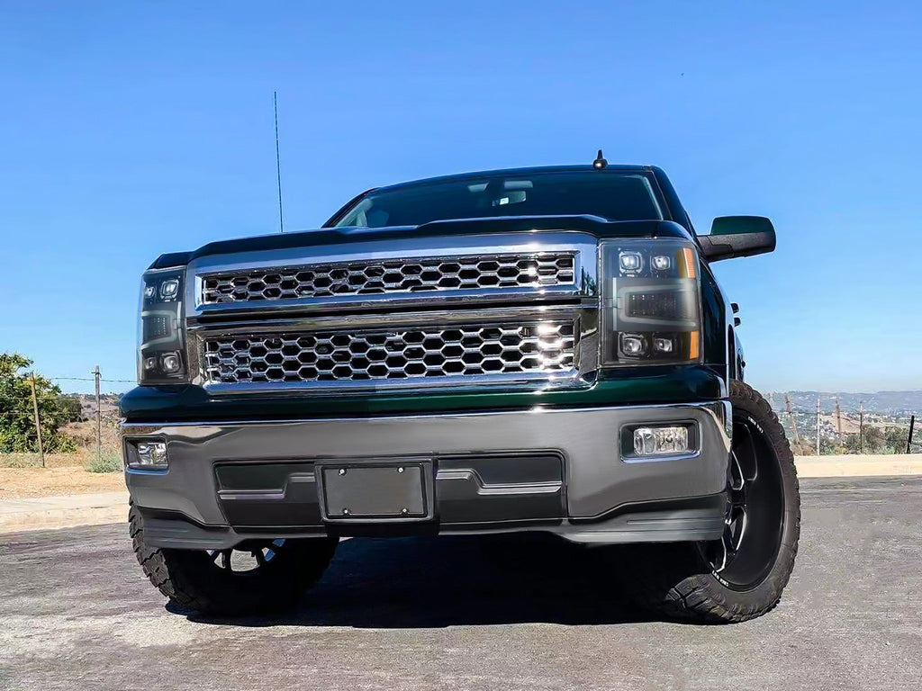 AlphaRex 14-15 Chevrolet Silverado NOVA-Series LED Projector Headlights Chrome