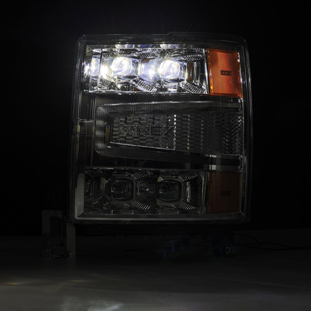 AlphaRex 14-15 Chevrolet Silverado NOVA-Series LED Projector Headlights Chrome