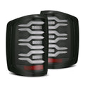 AlphaRex 14-18 Chevrolet Silverado 1500 / 15-19 Silverado 2500HD/3500HD / 15-19 GMC Sierra 3500HD Dually LUXX-Series LED Tail Lights Black Smoke