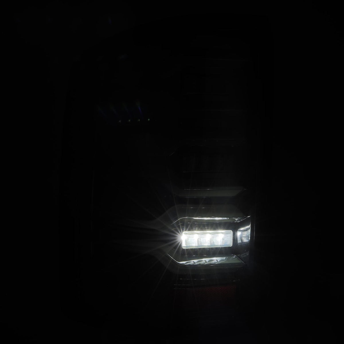 AlphaRex 14-18 GMC Sierra 1500/2500HD/3500HD LUXX-Series LED Tail Lights Alpha-Black