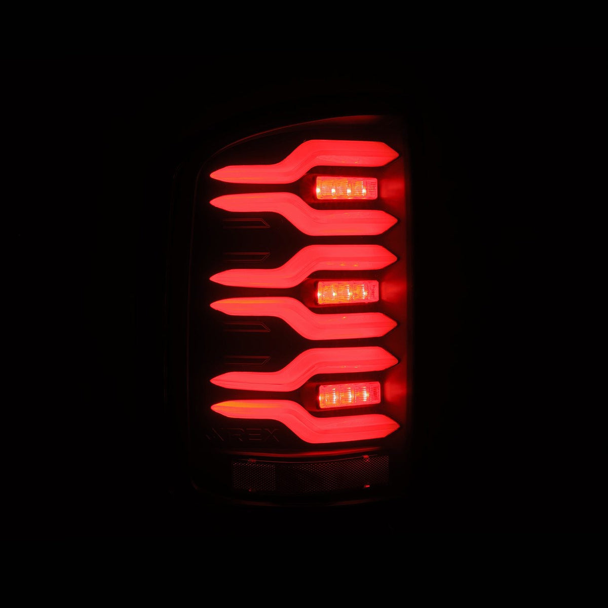 AlphaRex 14-18 GMC Sierra 1500/2500HD/3500HD LUXX-Series LED Tail Lights Black Smoke