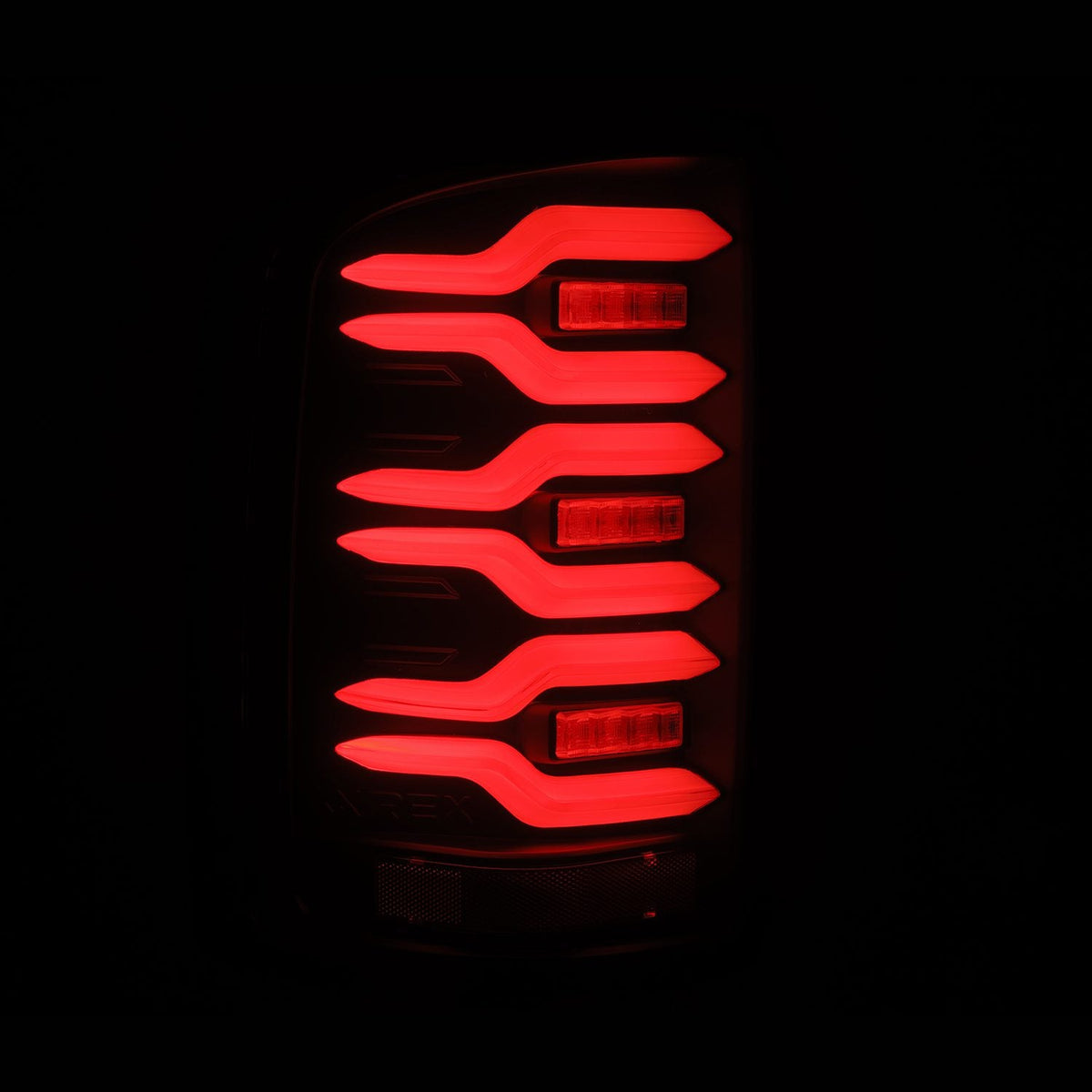 AlphaRex 14-18 GMC Sierra 1500/2500HD/3500HD LUXX-Series LED Tail Lights Black Smoke