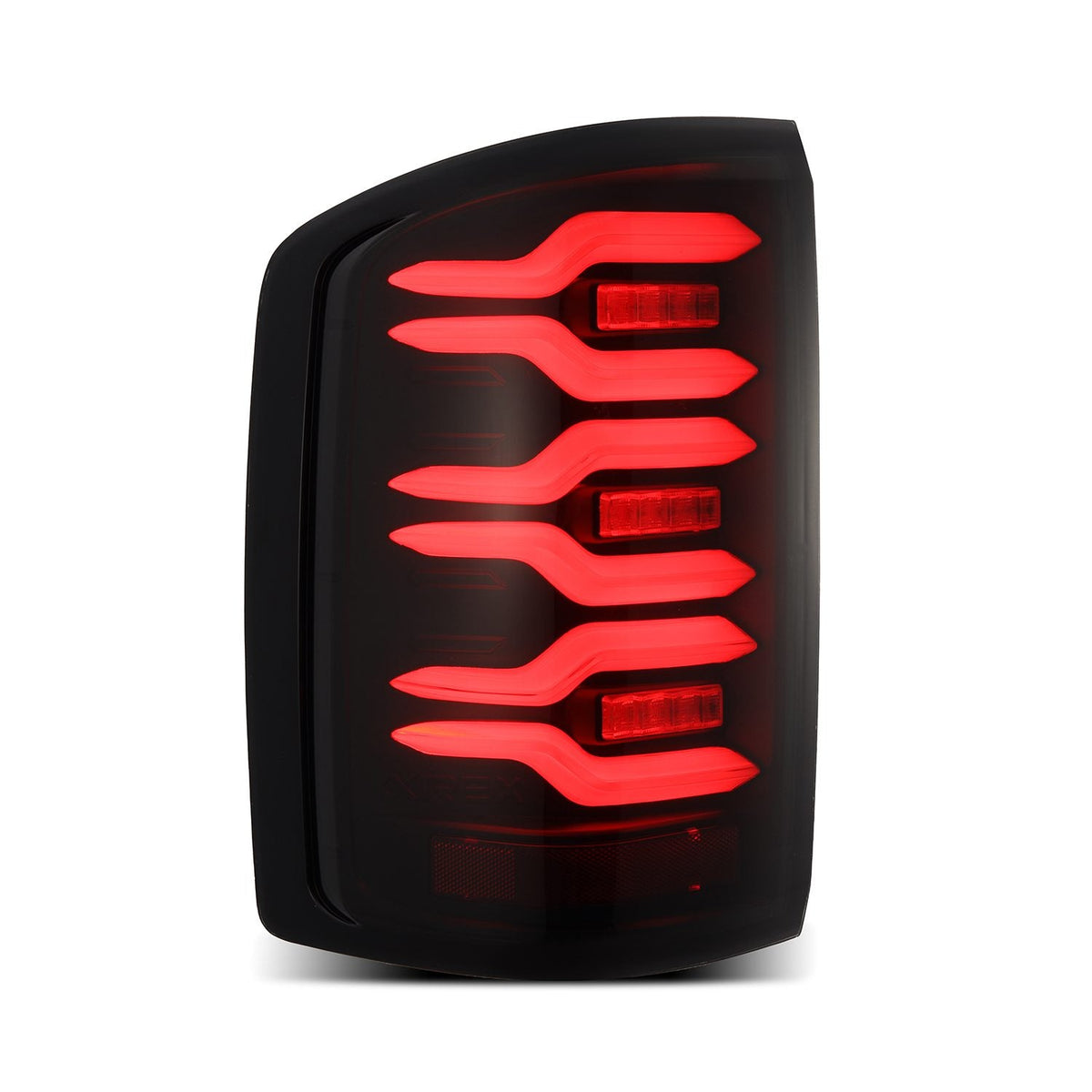 AlphaRex 14-18 GMC Sierra 1500/2500HD/3500HD LUXX-Series LED Tail Lights Black Smoke