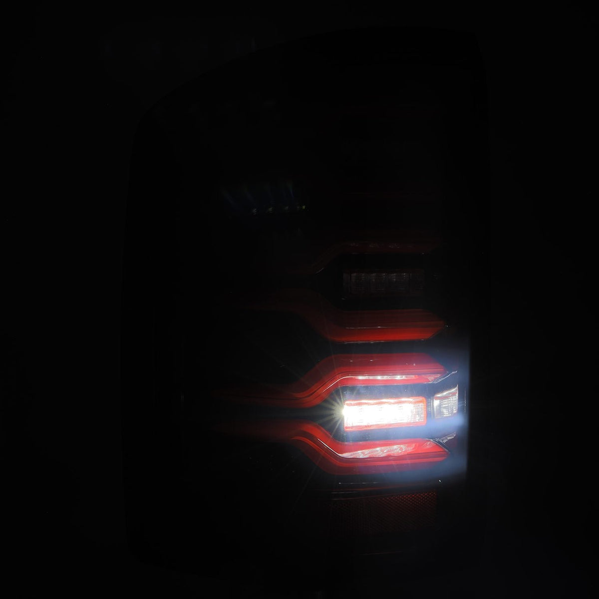 AlphaRex 14-18 GMC Sierra 1500/2500HD/3500HD LUXX-Series LED Tail Lights Black-Red