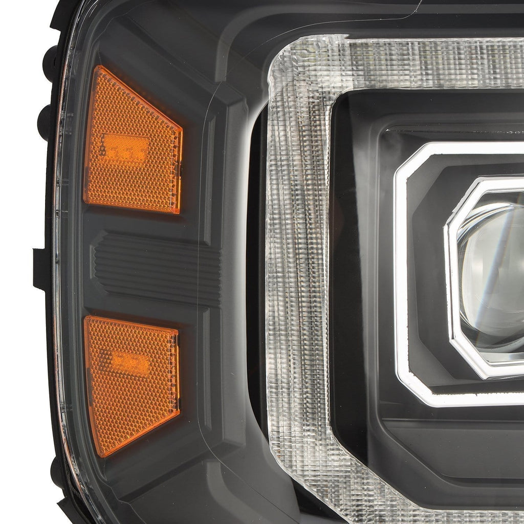 AlphaRex 14-18 GMC Sierra LUXX-Series LED Projector Headlights Black