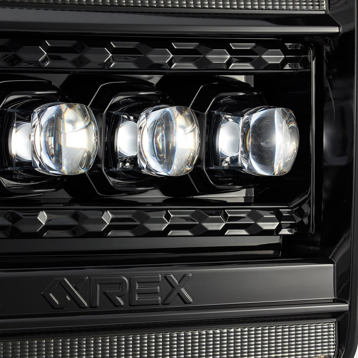 AlphaRex 14-18 GMC Sierra NOVA-Series LED Projector Headlights Alpha-Black