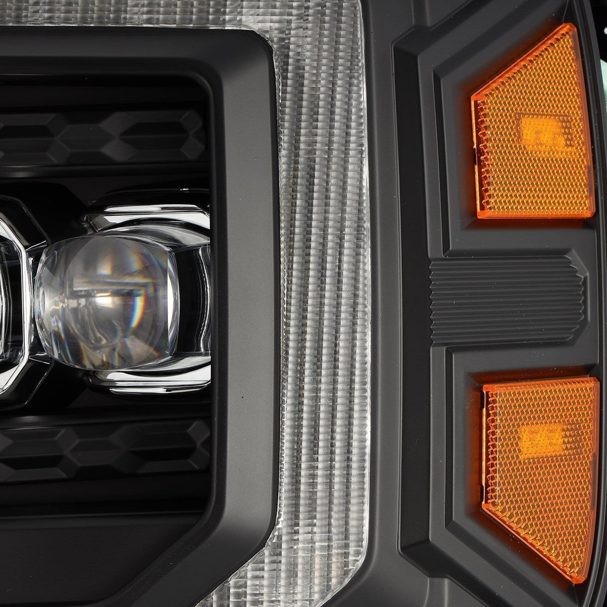 AlphaRex 14-18 GMC Sierra NOVA-Series LED Projector Headlights Black