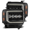 AlphaRex 14-18 GMC Sierra NOVA-Series LED Projector Headlights Black