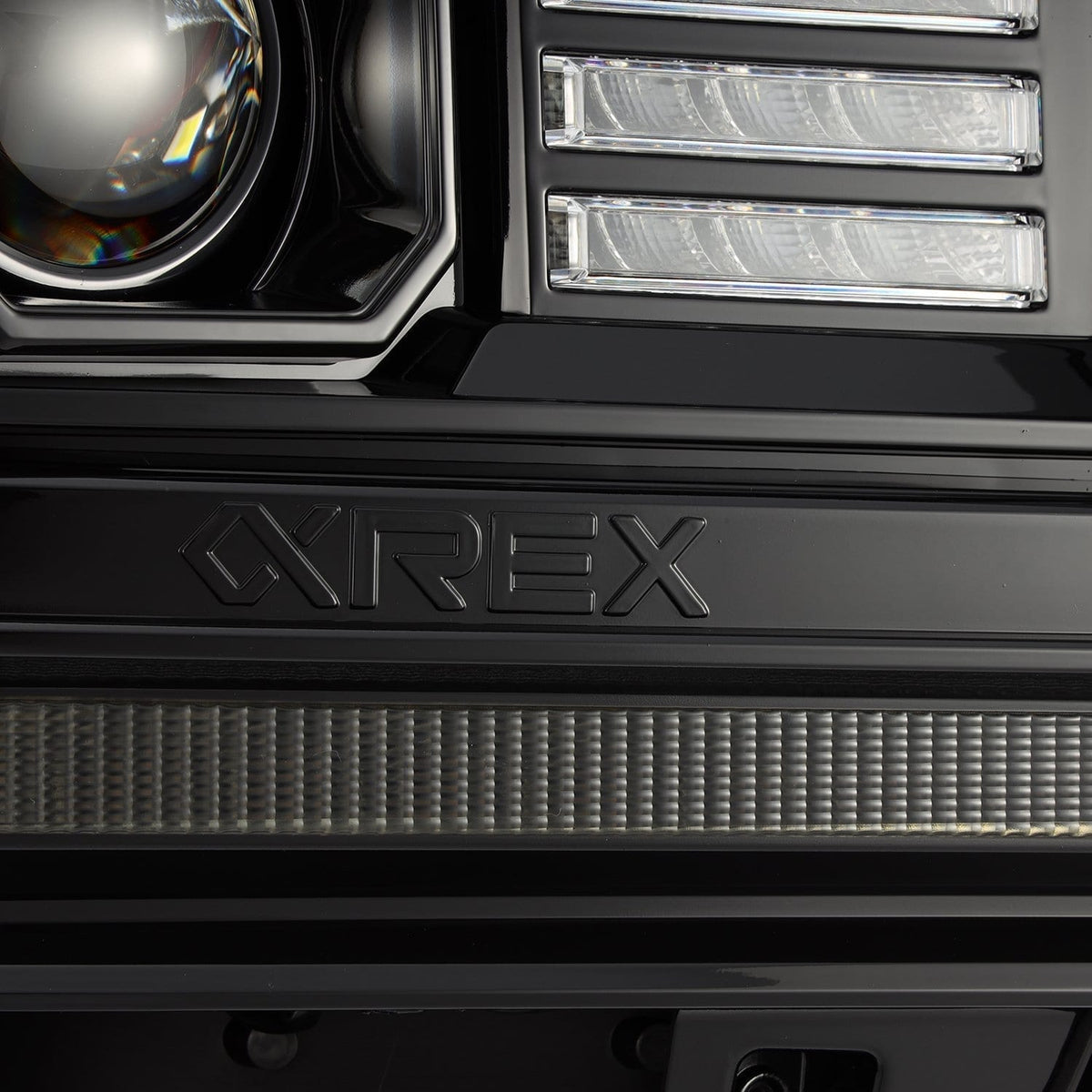 AlphaRex 14-18 GMC Sierra PRO-Series Halogen Projector Headlights Alpha-Black