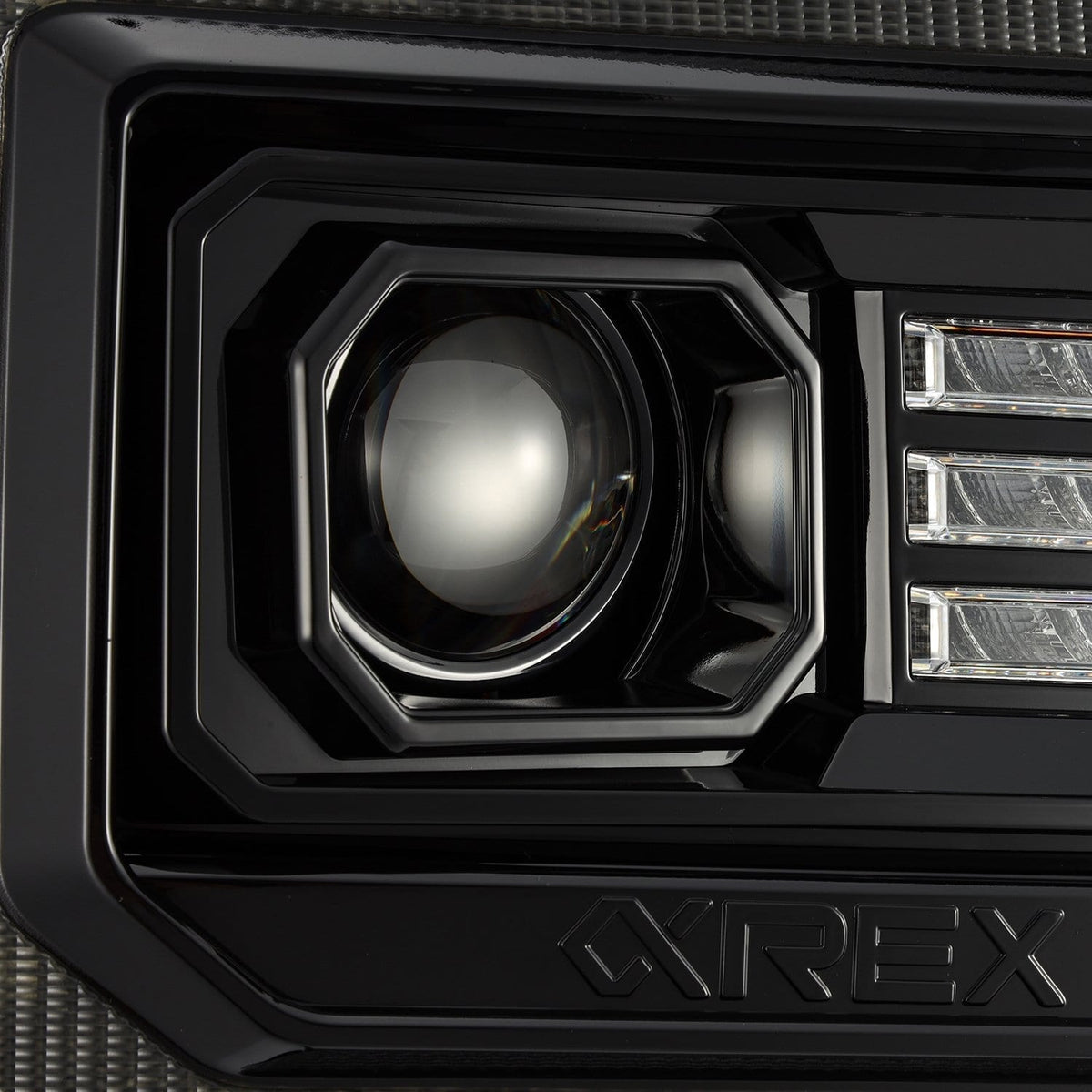AlphaRex 14-18 GMC Sierra PRO-Series Halogen Projector Headlights Alpha-Black