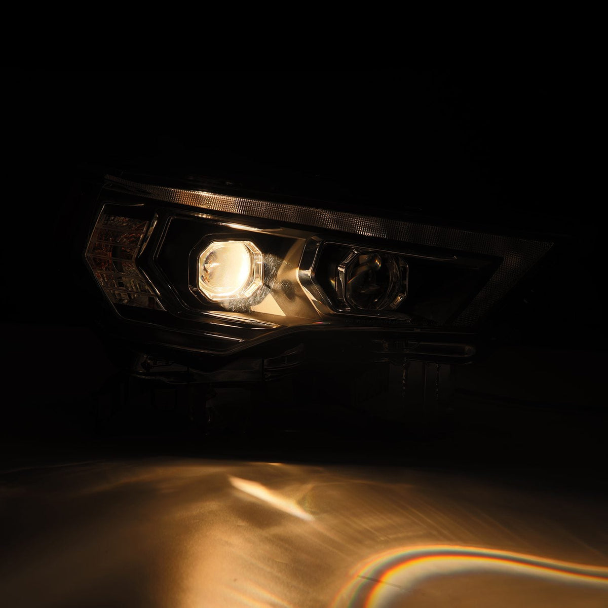 AlphaRex 14-20 Toyota 4Runner MK II PRO-Series Halogen Projector Headlights Black