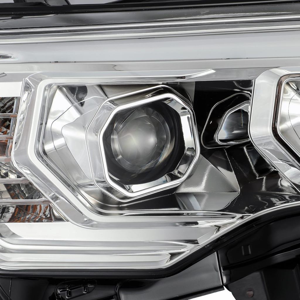 AlphaRex 14-20 Toyota 4Runner PRO-Series Halogen Projector Headlights Chrome