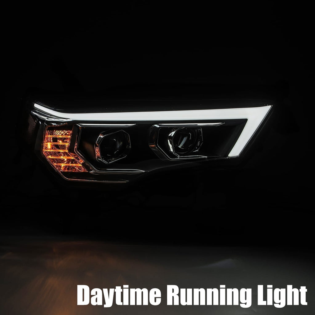 AlphaRex 14-20 Toyota 4Runner PRO-Series Halogen Projector Headlights Chrome