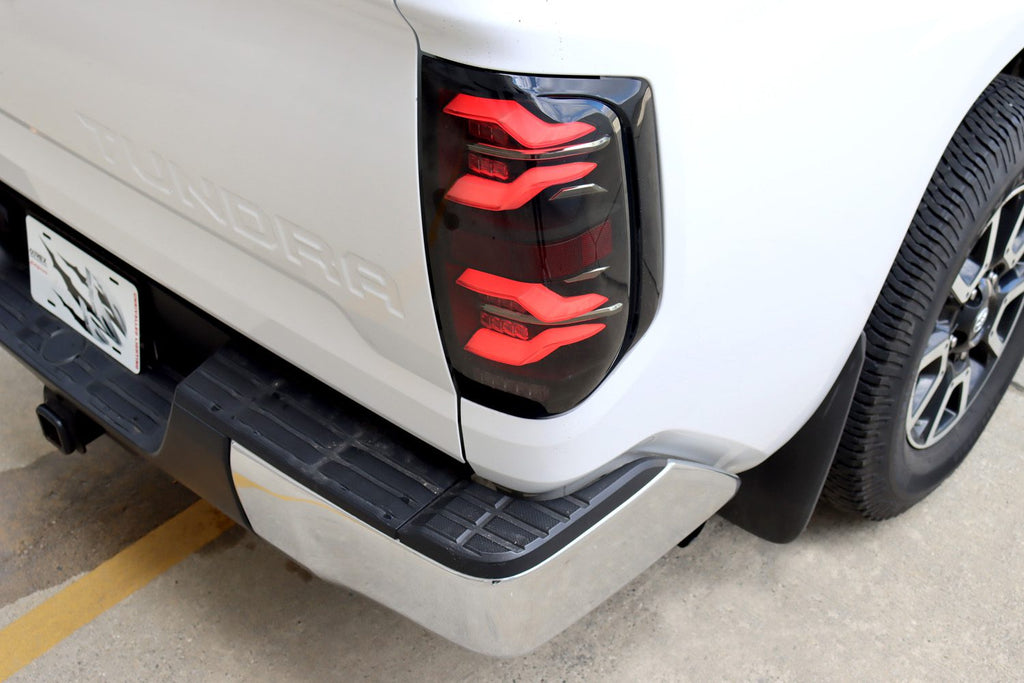 AlphaRex 14-21 Toyota Tundra LUXX-Series LED Tail Lights Black Smoke