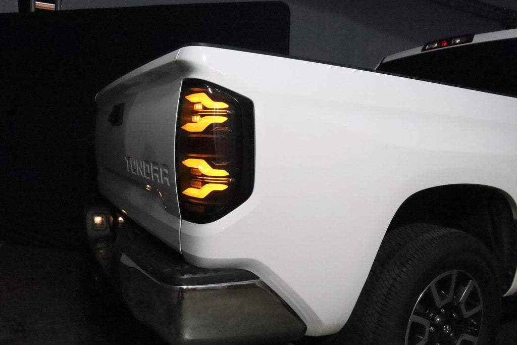 AlphaRex 14-21 Toyota Tundra LUXX-Series LED Tail Lights Black Smoke