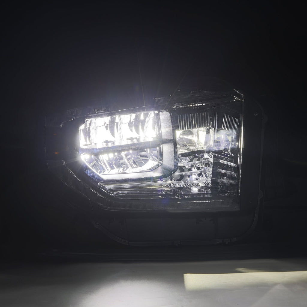 AlphaRex 14-21 Toyota Tundra MK II LUXX-Series LED Crystal Headlights Alpha-Black