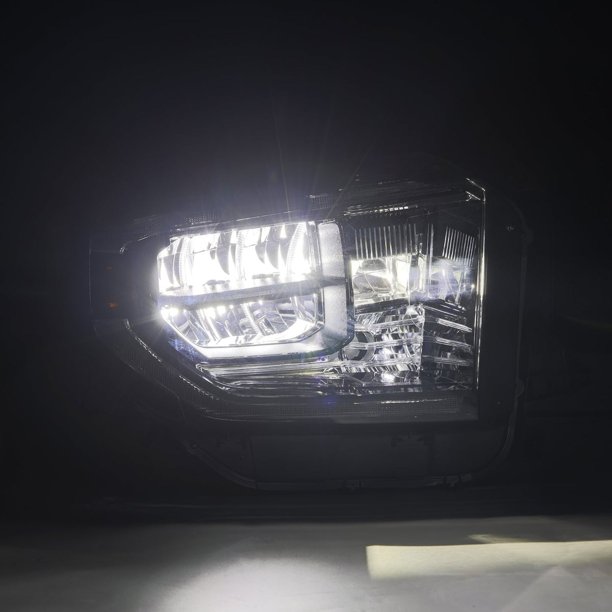 AlphaRex 14-21 Toyota Tundra MK II LUXX-Series LED Crystal Headlights Alpha-Black