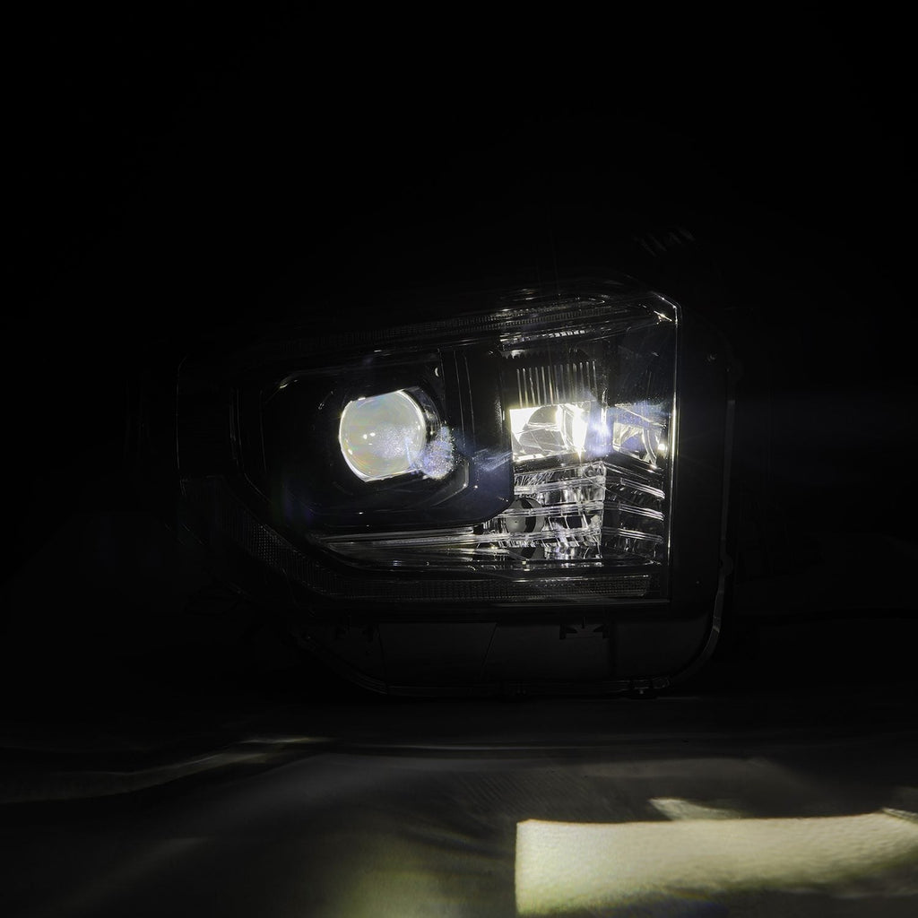 AlphaRex 14-21 Toyota Tundra MK II LUXX-Series LED Projector Headlights Alpha-Black