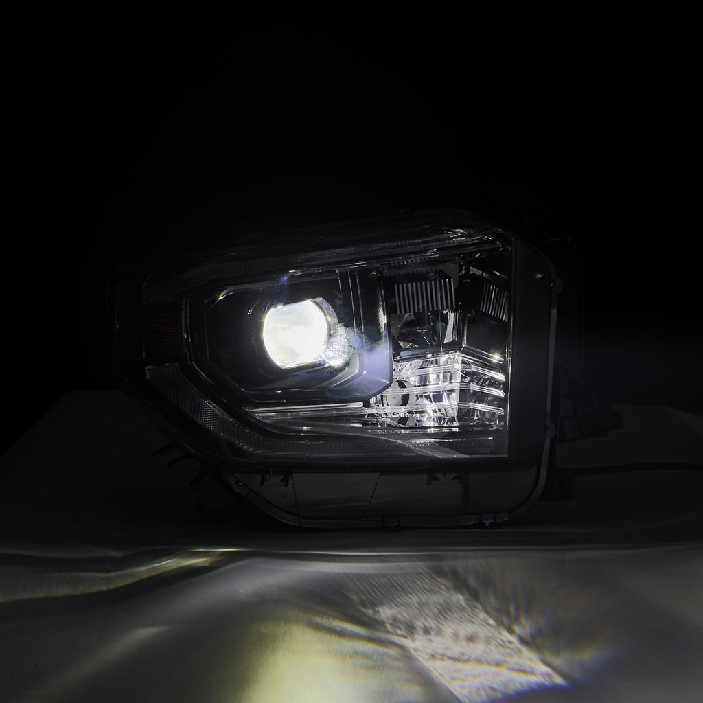 AlphaRex 14-21 Toyota Tundra MK II LUXX-Series LED Projector Headlights Alpha-Black