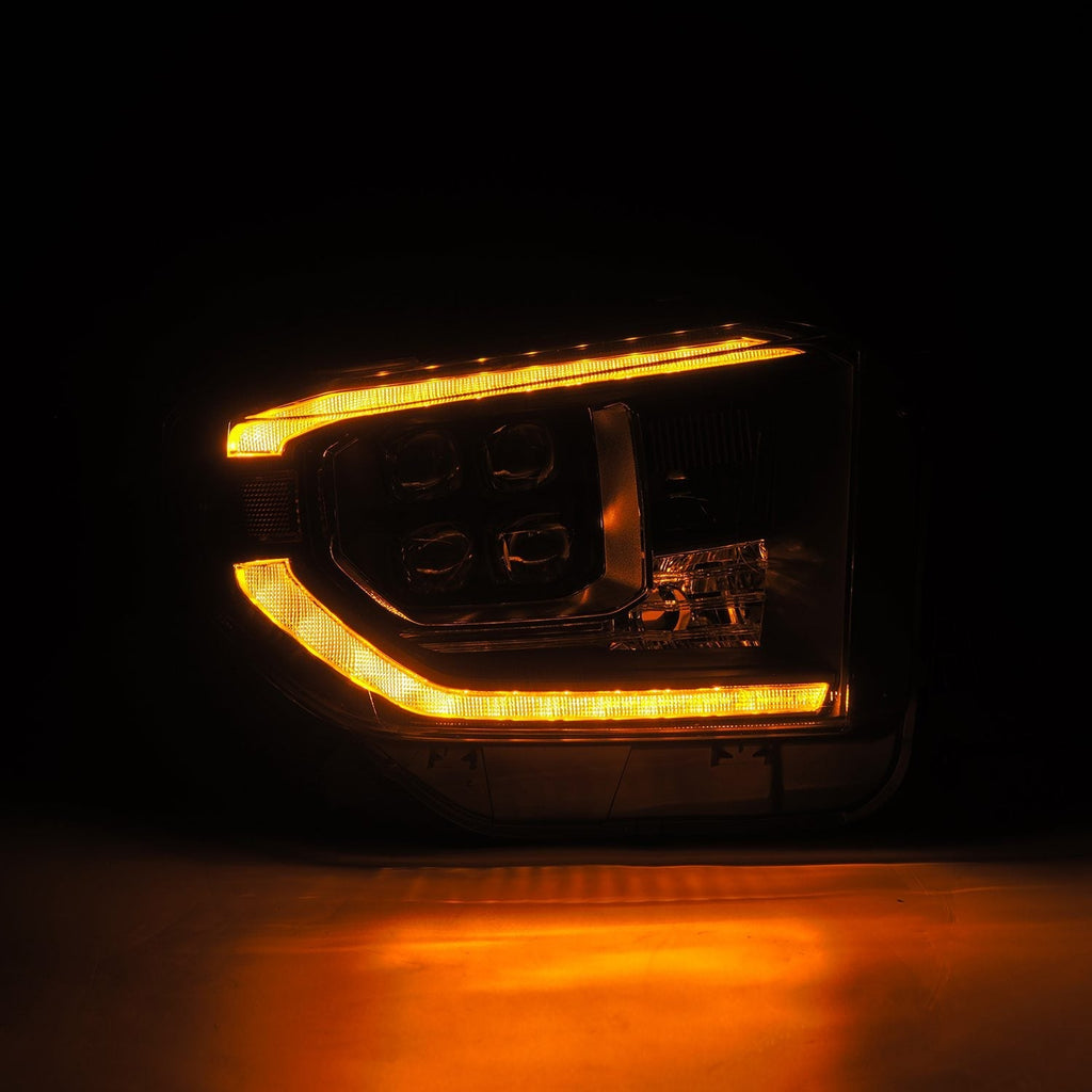 AlphaRex 14-21 Toyota Tundra MK II NOVA-Series LED Projector Headlights Black