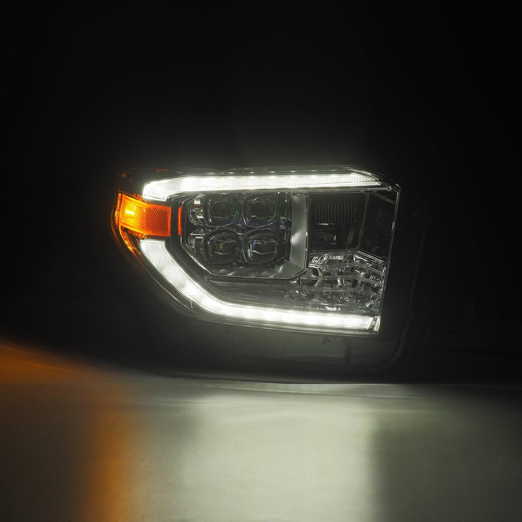 AlphaRex 14-21 Toyota Tundra MK II NOVA-Series LED Projector Headlights Chrome