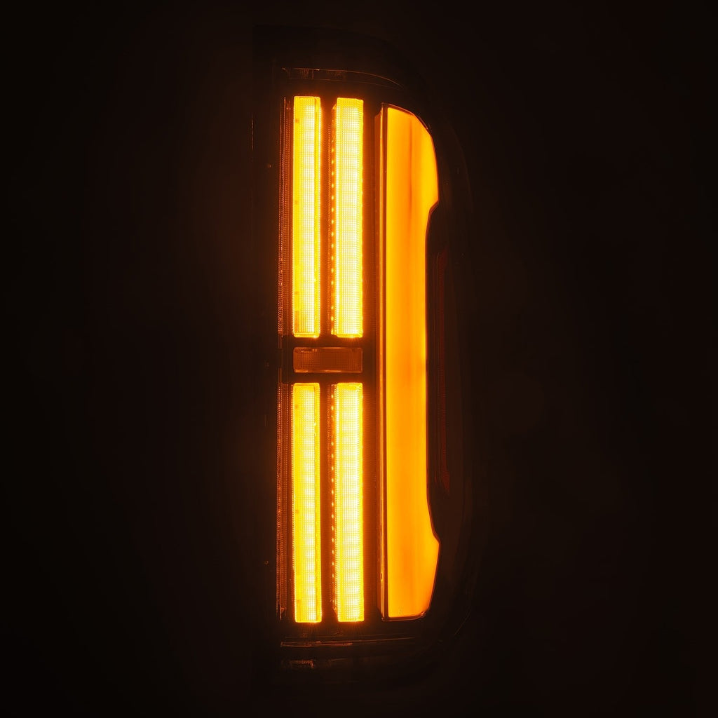 AlphaRex 14-21 Toyota Tundra NOVA-Series Prismatic LED Tail Lights Black Clear